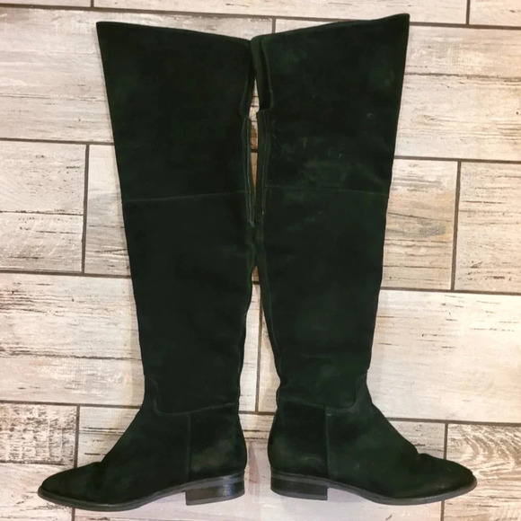 ANNA CORI Crosta Negru black suede over the knee designer luxury boots Wmn's 7.5 - Picture 3 of 16